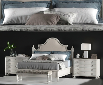 Simple European Style Double Bed-ID:538995984