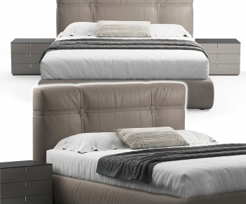 Modern Double Bed-ID:752438071