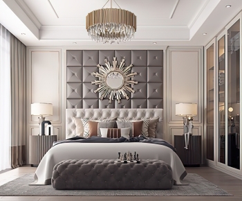 Simple European Style Bedroom-ID:293068892