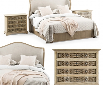 Simple European Style Double Bed-ID:122098979
