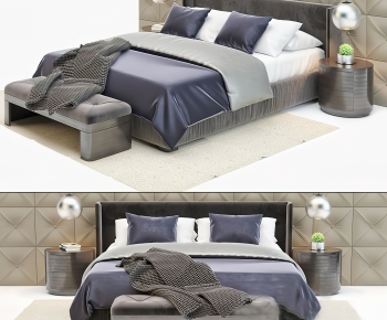 Modern Double Bed-ID:308722025