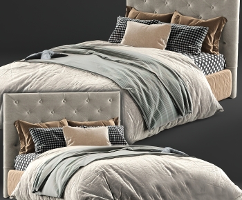 Modern Double Bed-ID:722426896