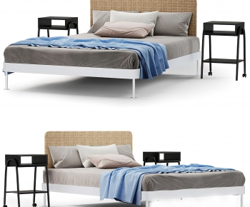 Modern Double Bed-ID:376228098