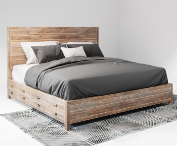 Modern Double Bed-ID:437321901