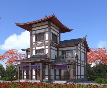 Chinese Style Building Appearance-ID:902452956