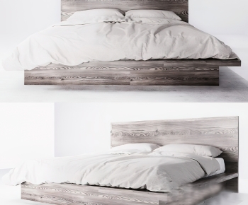 Wabi-sabi Style Double Bed-ID:582063916