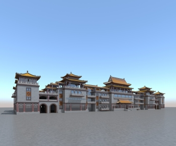 Chinese Style Ancient Architectural Buildings-ID:716634997