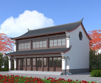 Chinese Style Building Appearance-ID:388369662