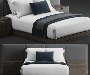 Modern Double Bed-ID:543098934