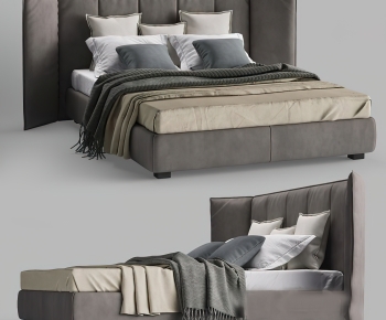 Modern Double Bed-ID:243594884