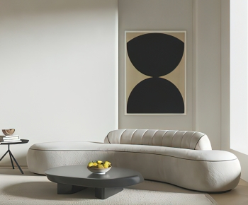 Modern Wabi-sabi Style Curved Sofa-ID:508805998