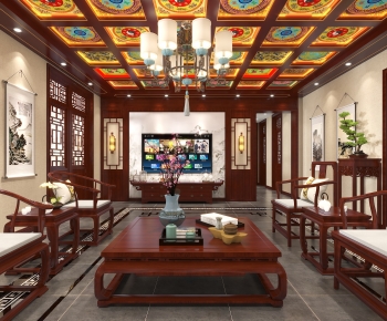 Chinese Style A Living Room-ID:664412989