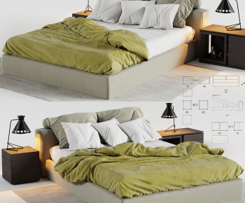 Modern Double Bed-ID:575016023