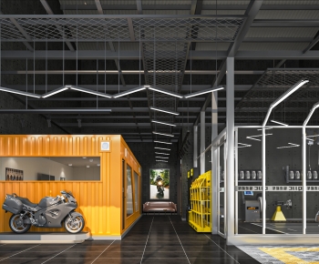 Industrial Style Automobile Repair Shop-ID:385909151