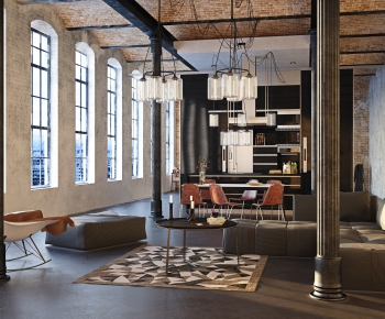 Industrial Style A Living Room-ID:880048998