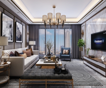 Post Modern Style A Living Room-ID:297557128
