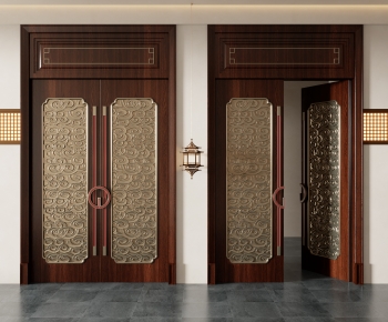 New Chinese Style Double Door-ID:651885991