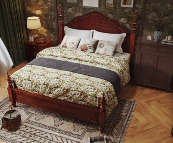 American Style Double Bed-ID:351190092
