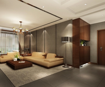 New Chinese Style Hong Kong Style A Living Room-ID:313966997