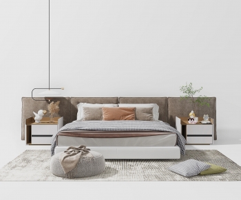 Modern Double Bed-ID:817292935