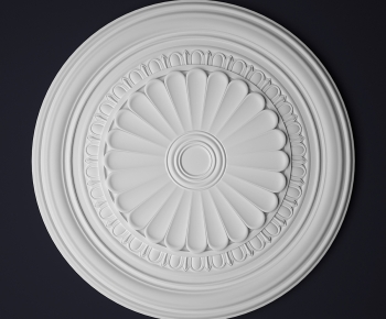 European Style Plaster Carved Top Plate-ID:593017108