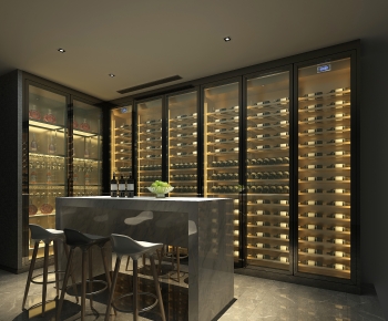 Modern Wine Cellar/Wine Tasting Room-ID:792591095
