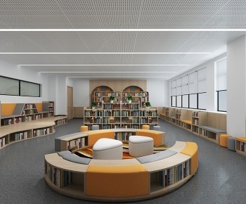 现代图书馆3D模型