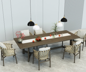 Wabi-sabi Style Dining Table And Chairs-ID:797004945
