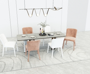 Modern Dining Table And Chairs-ID:756460911