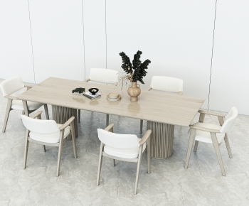 Wabi-sabi Style Dining Table And Chairs-ID:890580899
