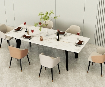 Wabi-sabi Style Dining Table And Chairs-ID:588793992