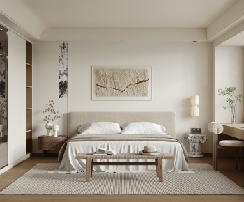 Modern Wabi-sabi Style Bedroom-ID:168873077