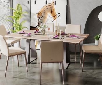 Modern Dining Table And Chairs-ID:488220932