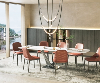 Modern Wabi-sabi Style Dining Table And Chairs-ID:705832003