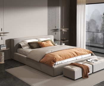 Modern Double Bed-ID:801624064