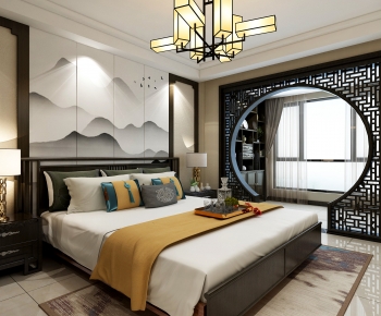 New Chinese Style Bedroom-ID:627191181