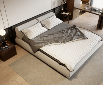 Modern Double Bed-ID:565038925