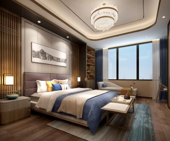 New Chinese Style Bedroom-ID:537586935