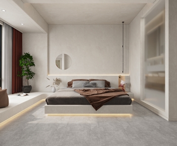 Modern Wabi-sabi Style Bedroom-ID:980817081
