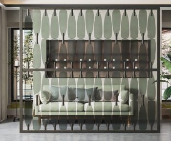 New Chinese Style Glass Screen Partition-ID:350895889