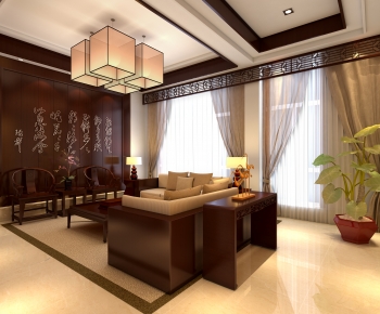Chinese Style A Living Room-ID:905198109