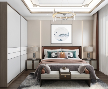 New Chinese Style Bedroom-ID:140358929