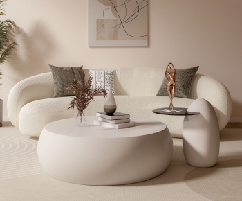 Wabi-sabi Style Curved Sofa-ID:655514967
