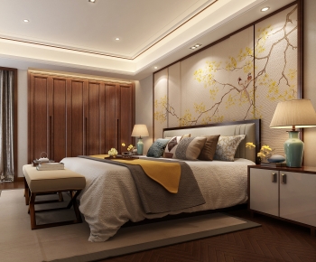 New Chinese Style Bedroom-ID:964550026