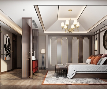 New Chinese Style Bedroom-ID:975971942