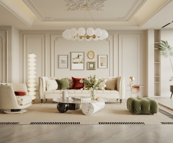 French Style A Living Room-ID:777168997