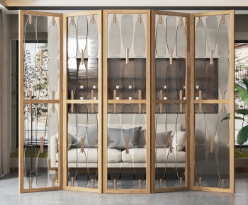 Modern Wooden Screen Partition-ID:612862114