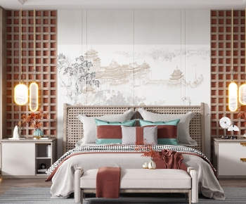 New Chinese Style Bedroom-ID:590286026