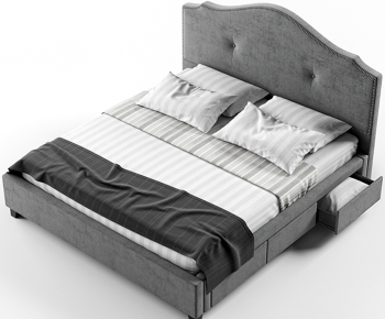Modern Double Bed-ID:341100738