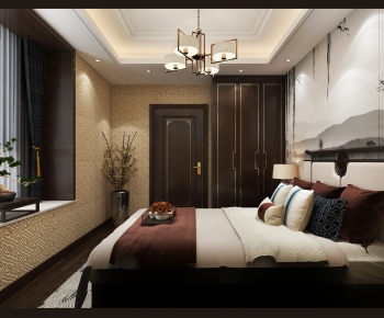 New Chinese Style Bedroom-ID:828077086